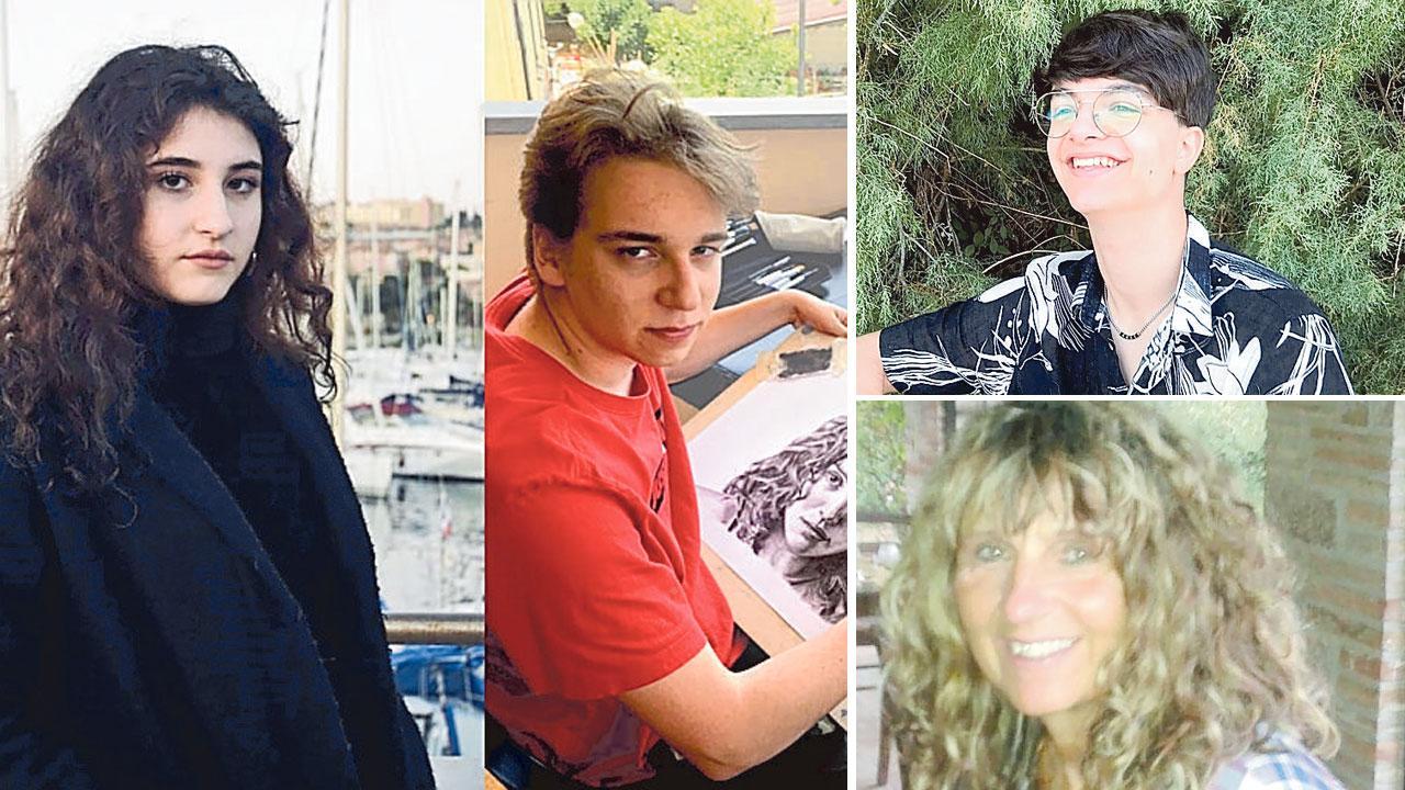 Nella foto da a sinistra Chiara Tabani e Federico Pistolesi. In alto a destra Kevin Vannucci e nella foto in basso a destra la preside Edi Torresi