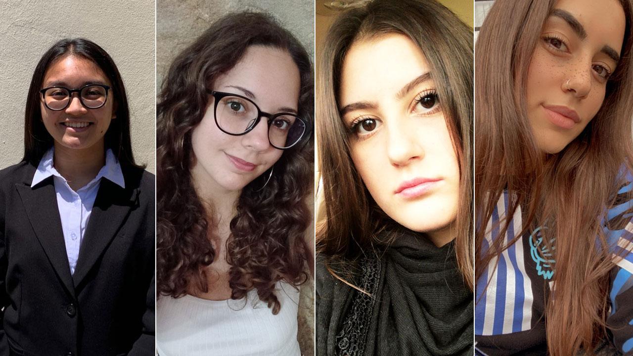 Nella foto partendo da sinistra Angelica Marie Austria, Rachele Ramacciotti, Stefania Stanca e Martina Crea