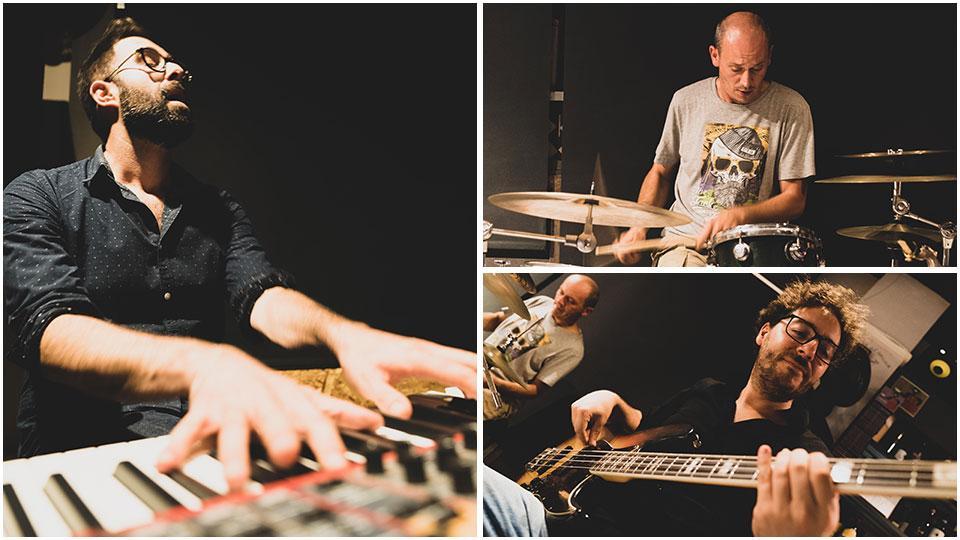 Il pianista Alessandro Vasconi, Riccardo Butelli alla batteria e Luca Toni, bassista e contrabbassista del Progetto Italiano