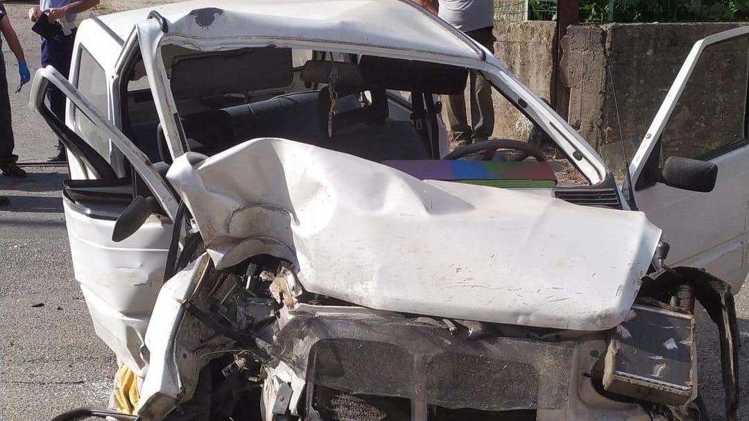 L'auto distrutta