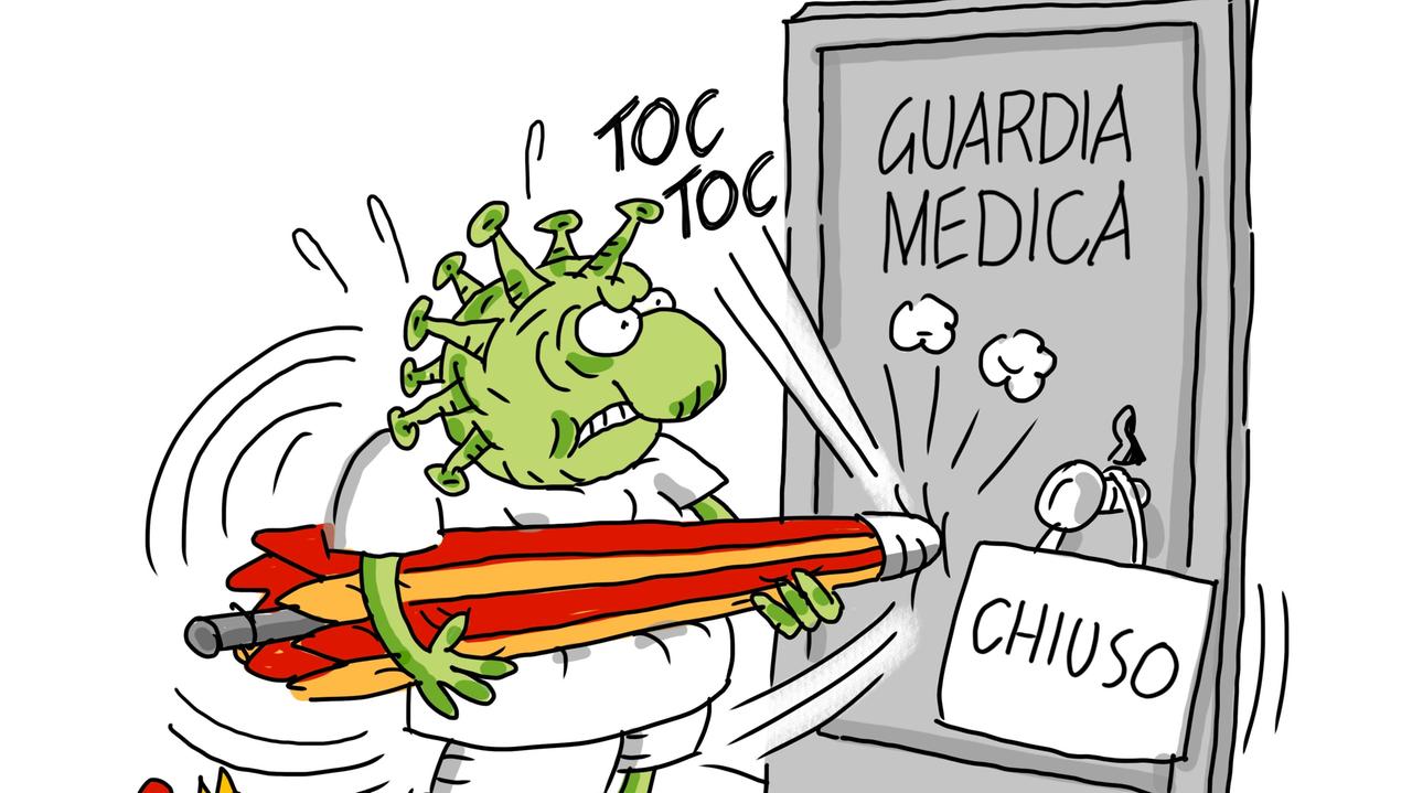 La vignetta di Gef: molte località turistiche senza guardia medica in Sardegna, è allarme 