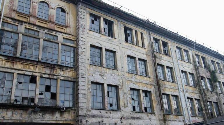 Una parte della Manifattura sud in evidente stato di degrado
