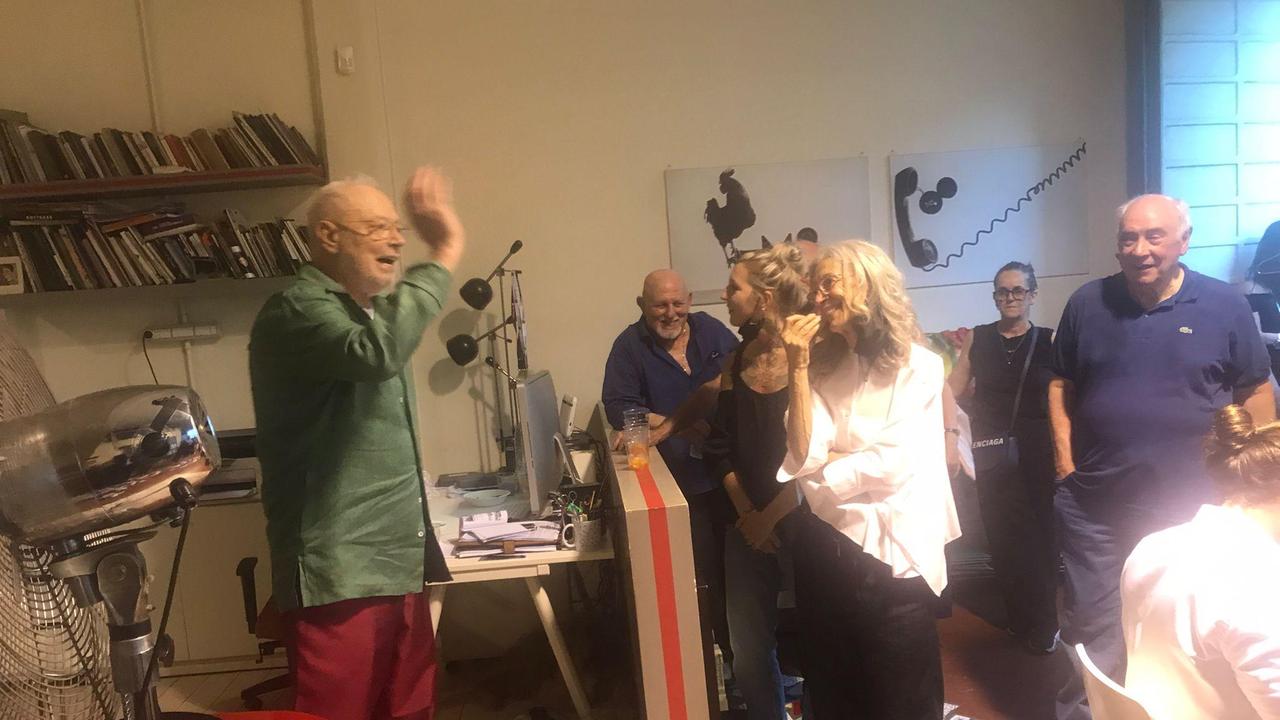 La serata a casa del fotografo Carlo Gianni