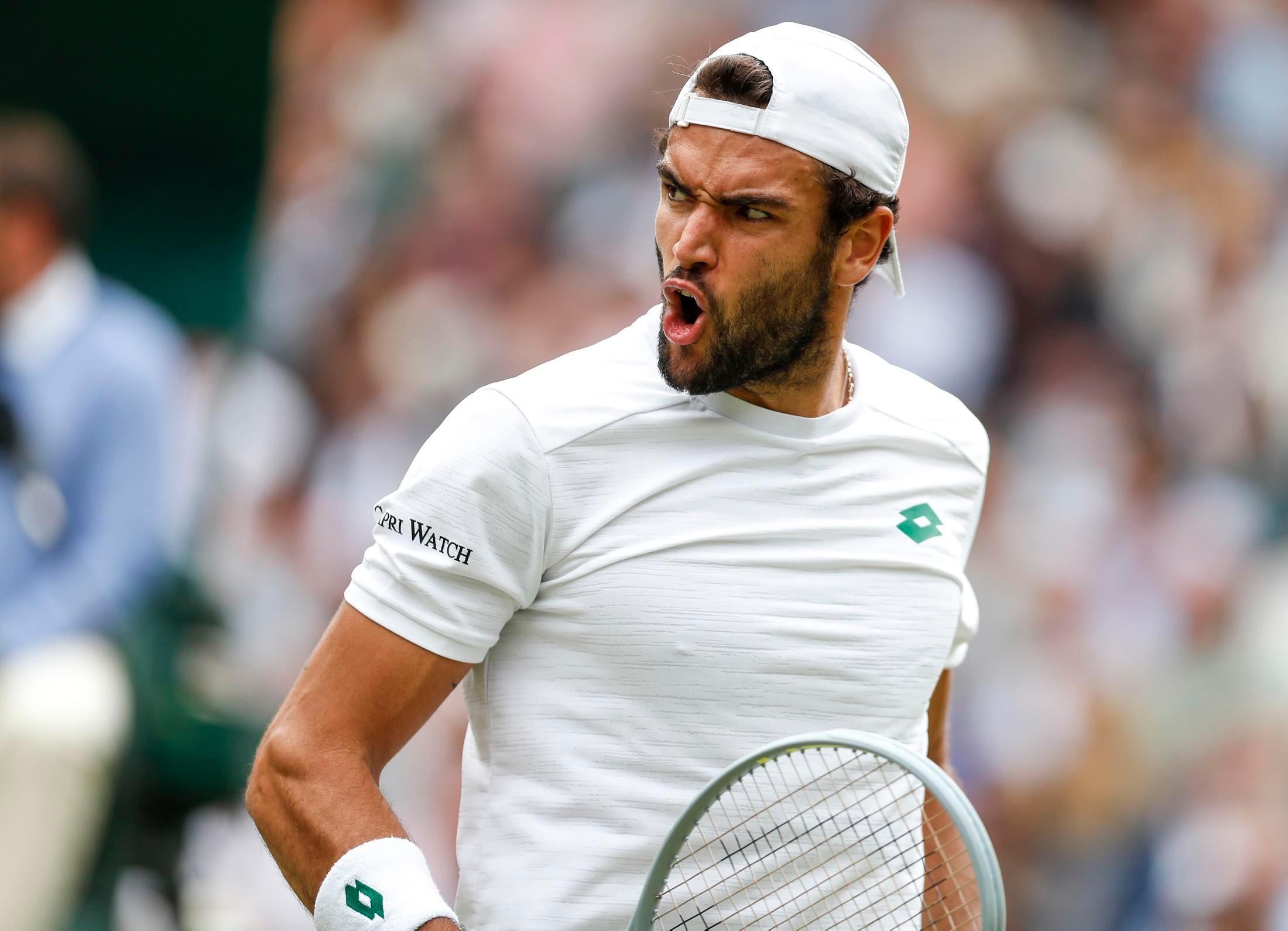 La grinta di Matteo Berrettini, in un momento di forma eccellente: oggi la finale con Djokovic