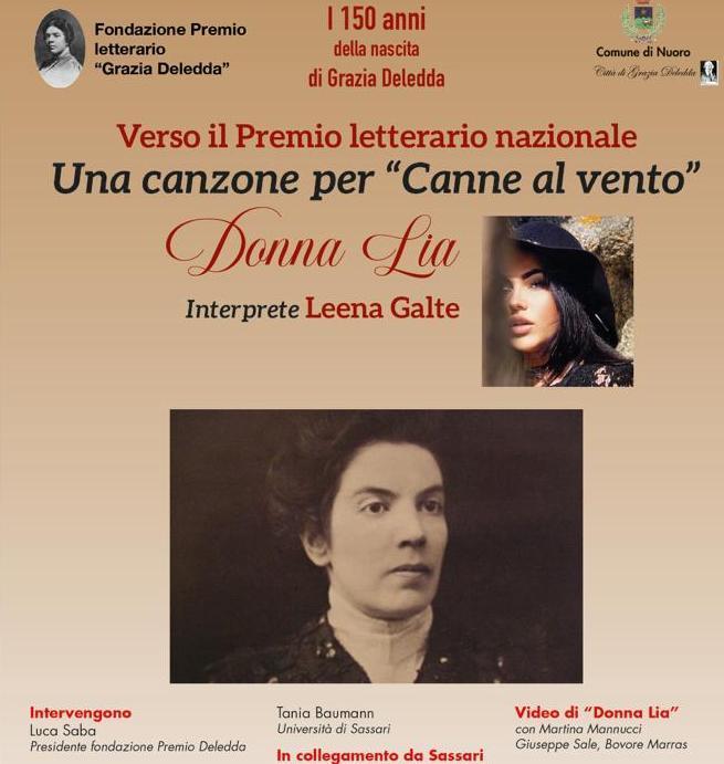 Premio Grazia Deledda, domani alla Satta incontro-evento sulle note di “Donna Lia” 