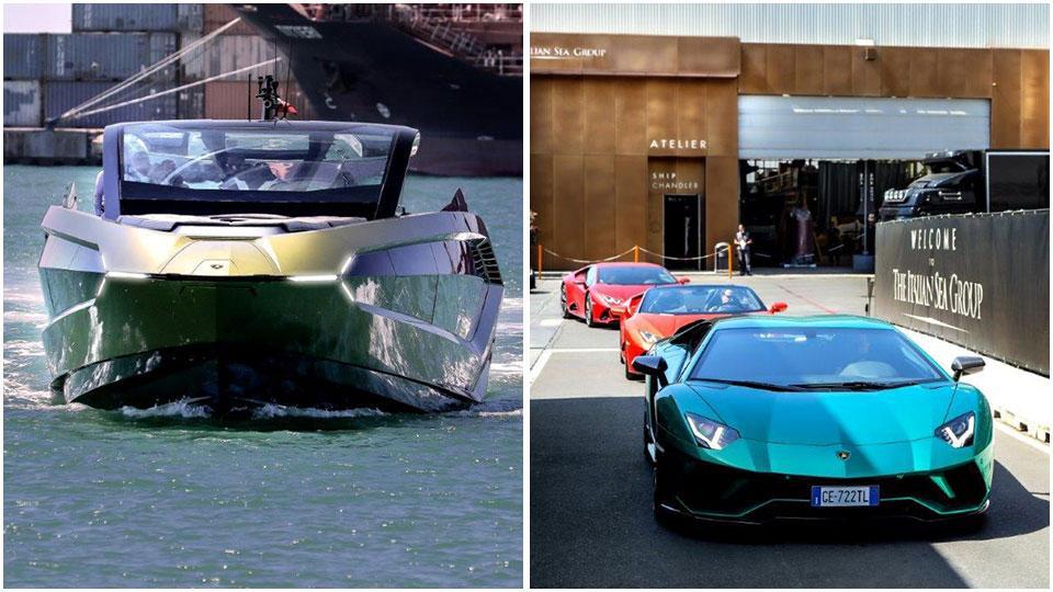Il nuovo yacht Tecnomar for Lamborghini 63 realizzato nei cantieri di Marina di Carrara e le auto a cui si ispira lo yacht