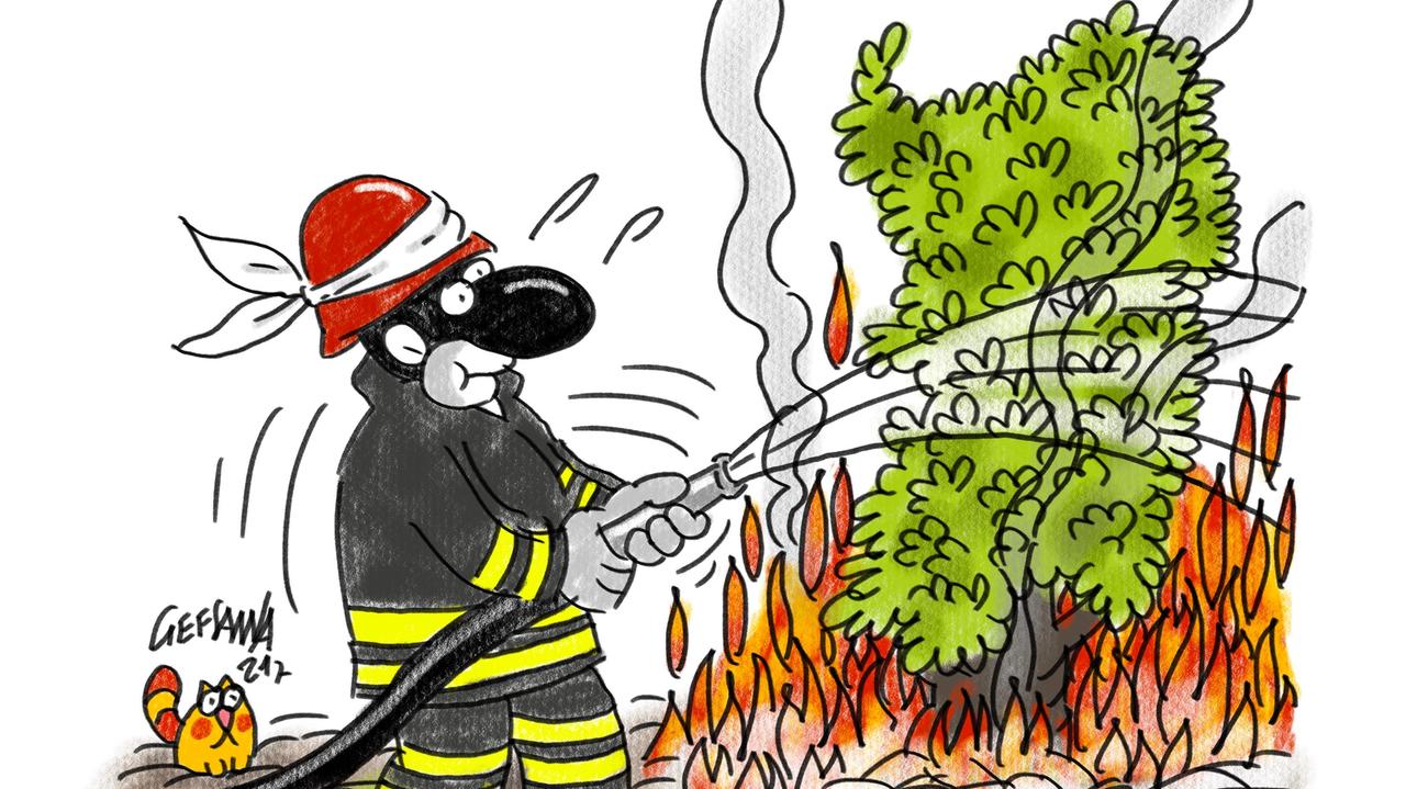 La vignetta di Gef: allarme incendi in Sardegna, meno estesi i roghi ma più numerosi