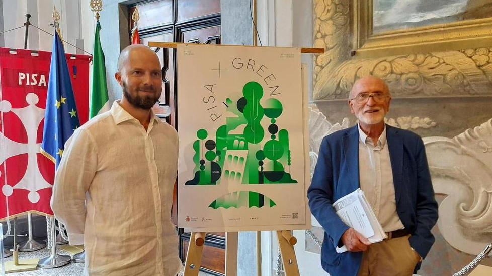 Andrea Bottone e Massimo Dringoli con uno dei manifesti della campagna “Mobilitando”