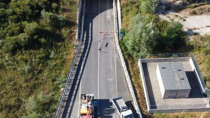 I lavori sulla 429 per la sostituzione del giunto