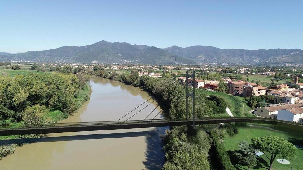 La simulazione grafica della passerella tra Riglione e Cisanello