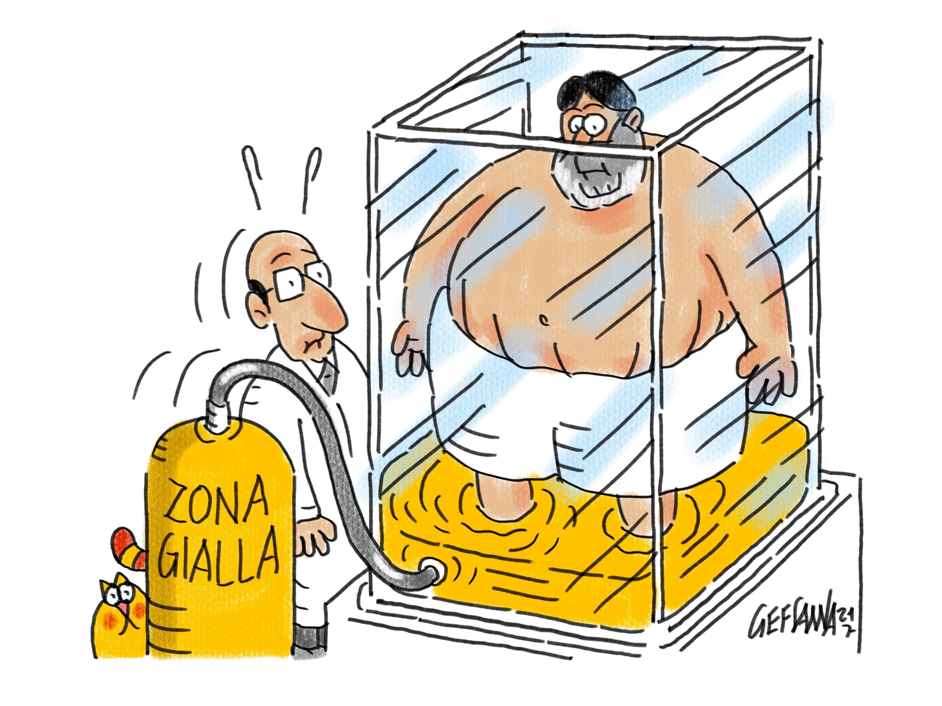 La vignetta di Gef: incubo zona gialla per Solinas e Nieddu