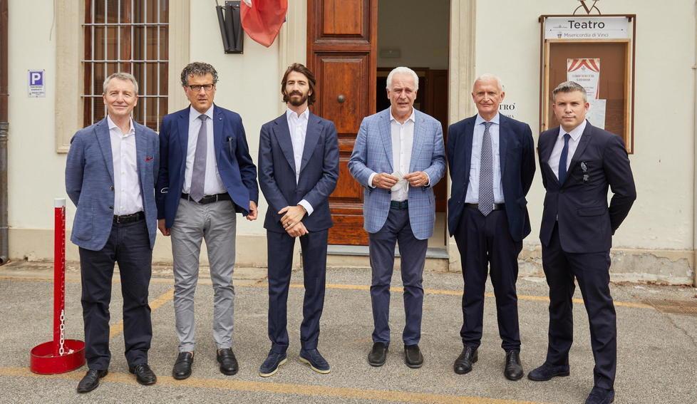 Da sinistra Alessandro Fossetti, Giuseppe Torchia, Leonardo Del Vecchio, Eugenio Giani, Gaetano Viciconte, Andrea Mortini