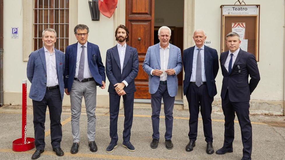 Da sinistra Alessandro Fossetti, Giuseppe Torchia, Leonardo Del Vecchio, Eugenio Giani, Gaetano Viciconte, Andrea Mortini