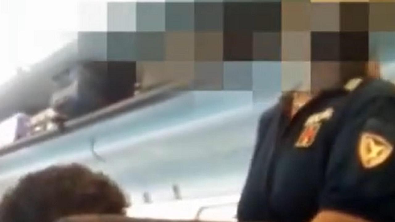 L'intervento della polfer sul treno