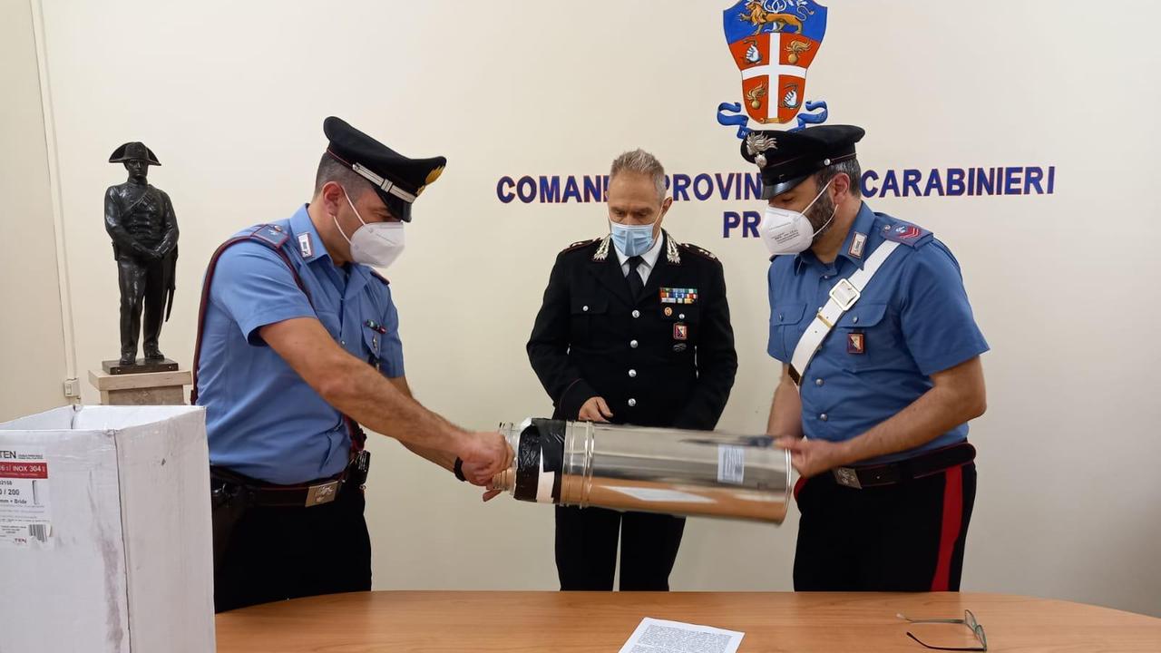 Il tubo all'interno del quale era nascosta la ketamina