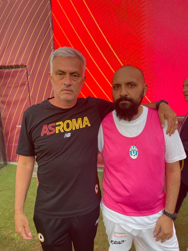 Josè Mourinho con il tecnico del Montecatini Ciro Mucedola