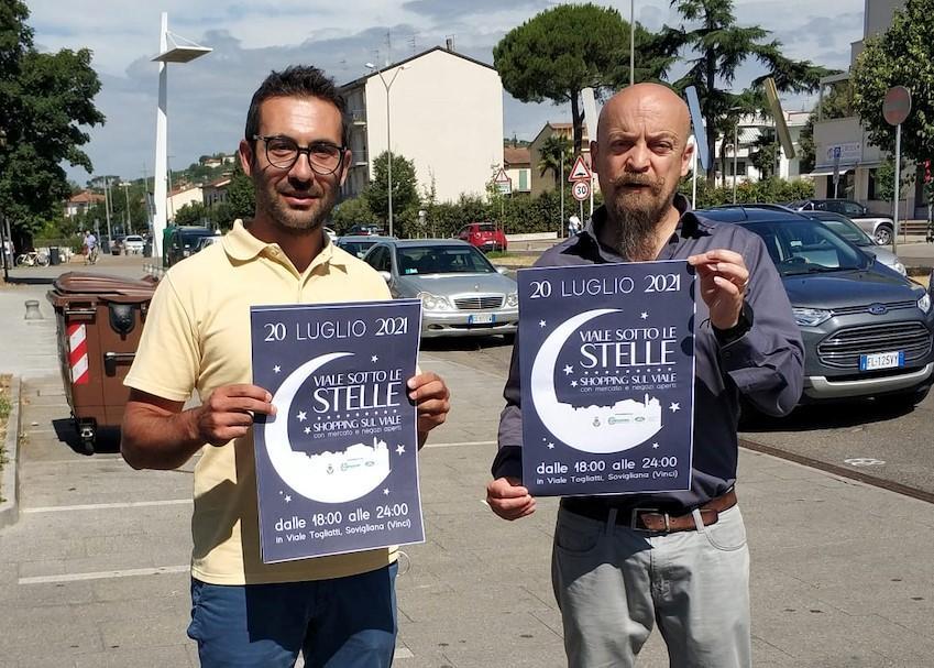 Il responsabile Confesercenti Empolese-Valdelsa Gianluca D'Alessio e l'assessore alle attività produttive di Vinci Paolo Frese