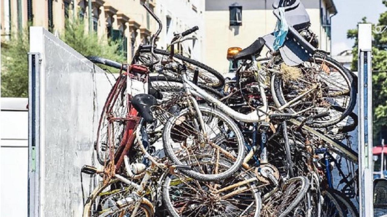 Le biciclette accatastate