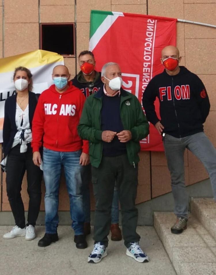 Una rappresentanza della Cgil