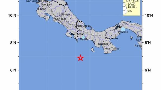 Terremoti: scossa di magnitudo 6.1 al largo di Panama