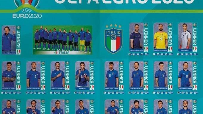 Modena Il regalo della Panini all’Italia campione agli Europei. Trenta figurine speciali