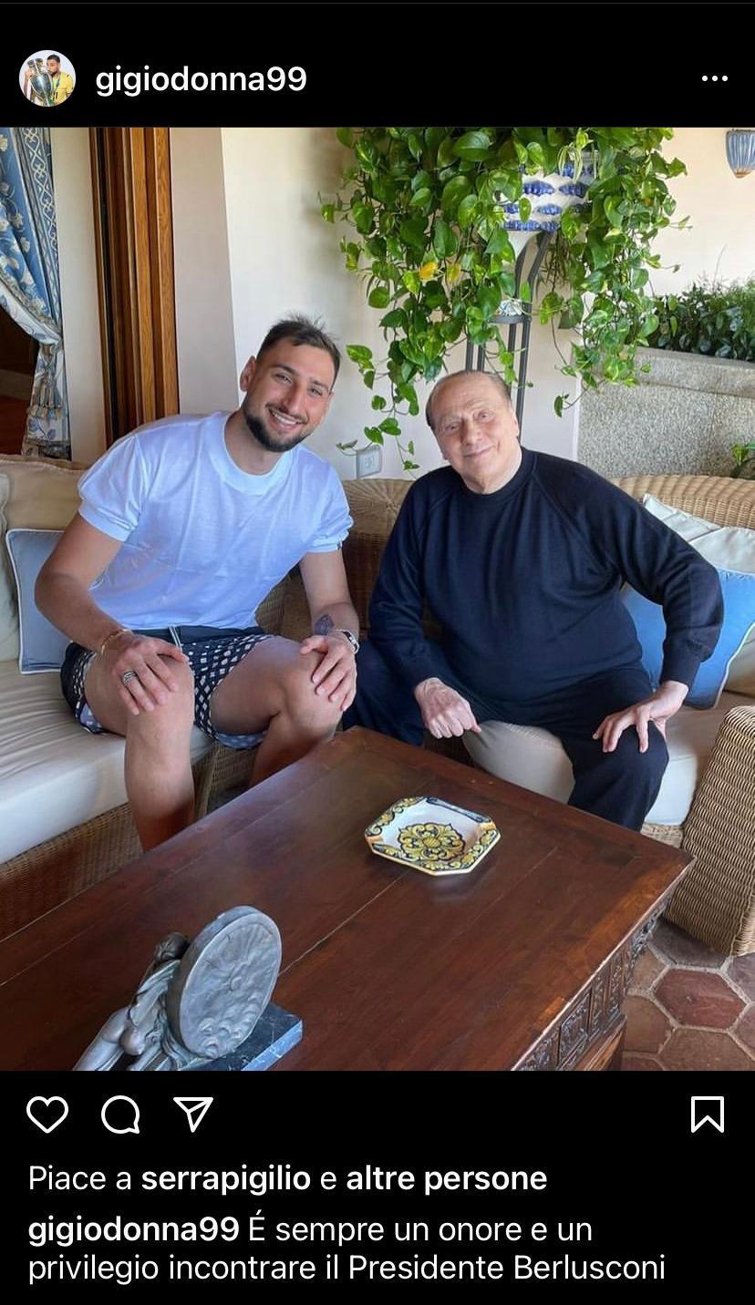 Donnarumma e Berlusconi a Villa Certosa