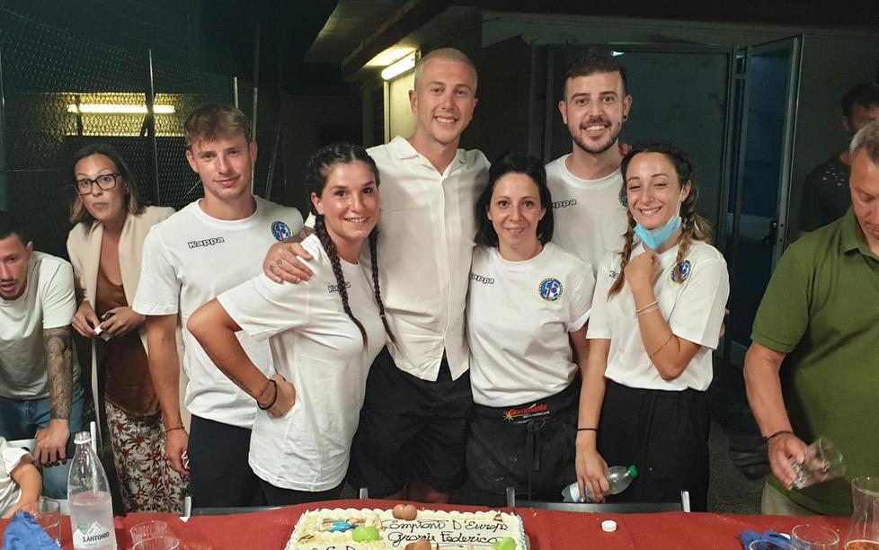 La festa all’impianto sportivo con amici e familiari