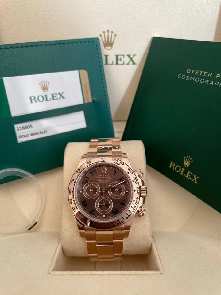 Un Rolex Daytona Rose Gold Chocolate abbastanza simile a quello della truffa