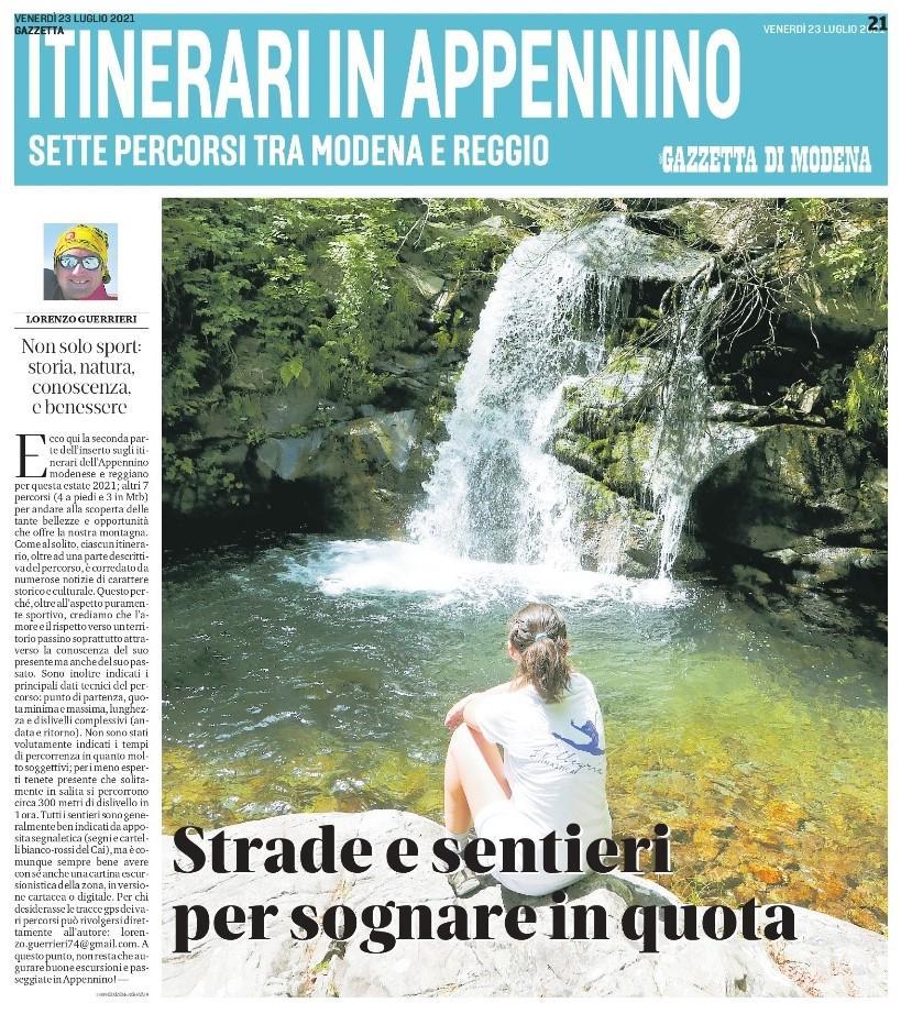 Oggi, 23 luglio, in edicola in omaggio con la Gazzetta il nuovo inserto con gli itinerari escursionistici più belli dell'Appennino  