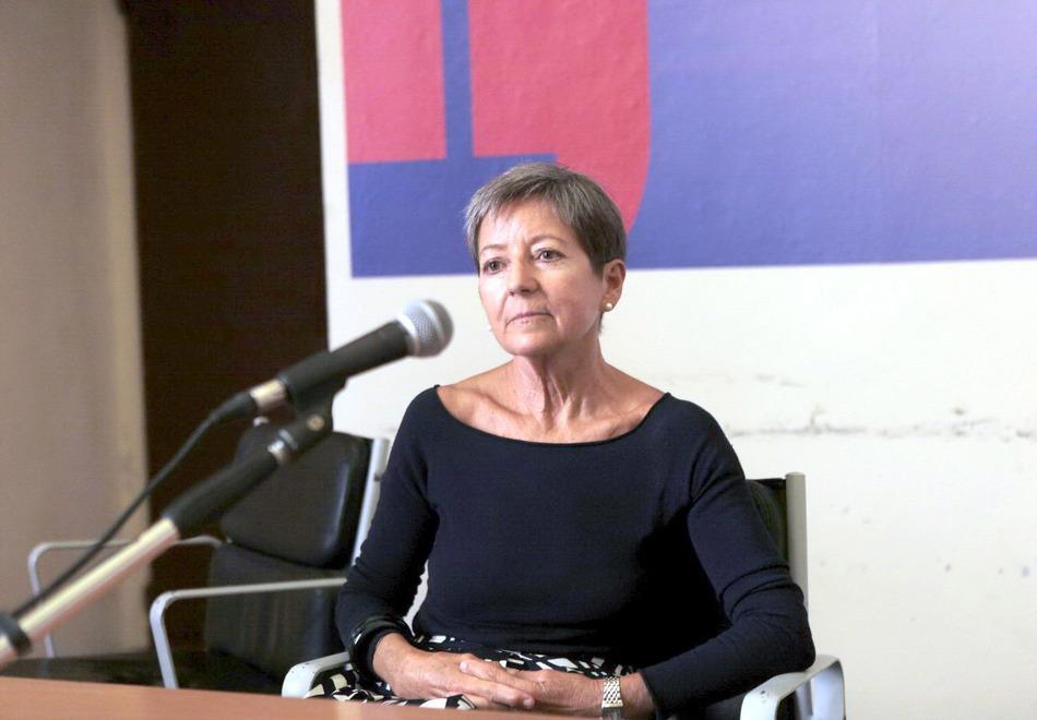 La studiosa Laura Boella nel corso di una conferenza nell’ambito della filosofia (foto Benevento Ombrellucci)