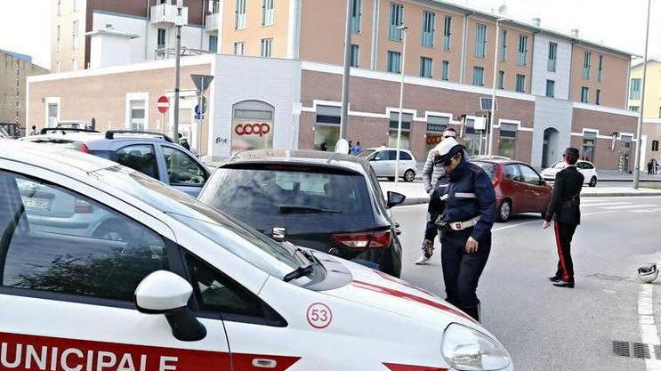 Polizia municipale sul luogo dell'incidente