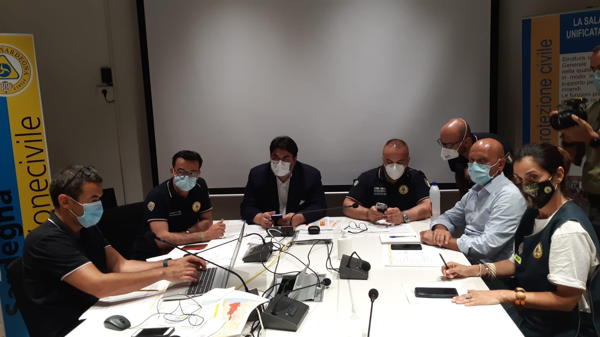 La riunione del presidente Solinas con la protezione civile e i sindaci dei territori colpiti