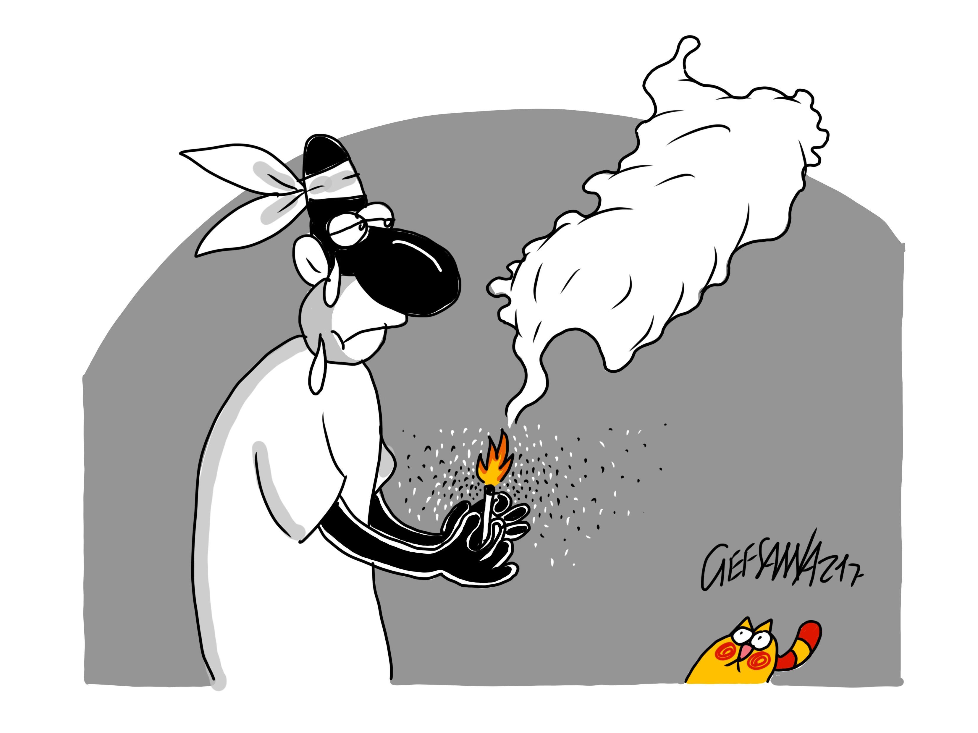 La vignetta di Gef: disastro in Sardegna, in fumo migliaia di ettari  