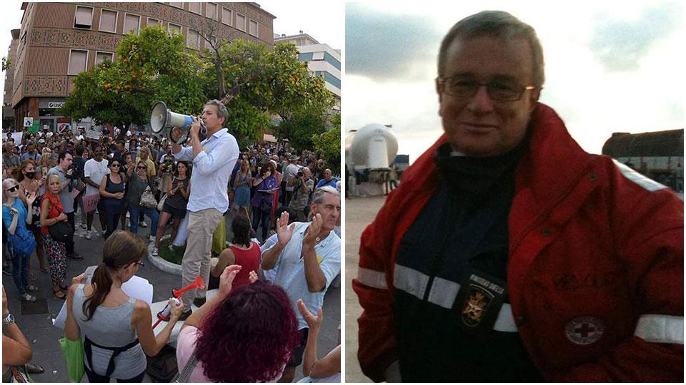 La manifestazione no vax sabato in piazza Aranci e il dottor Enrico Vannucci