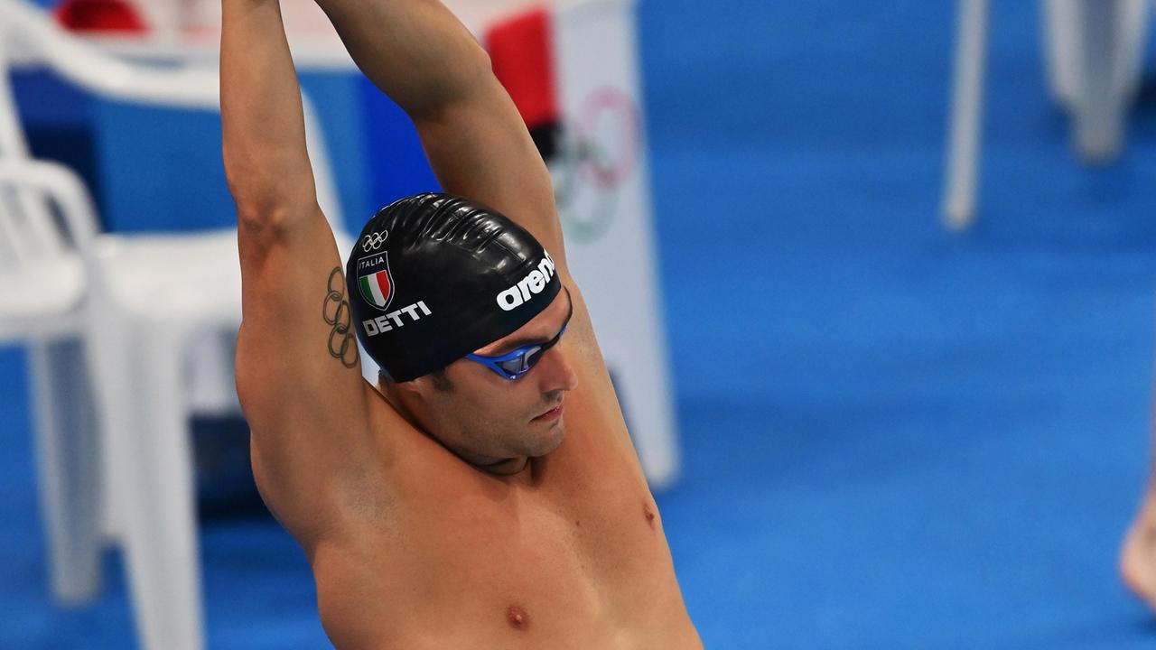 Gabriele Detti si prepara alla gara