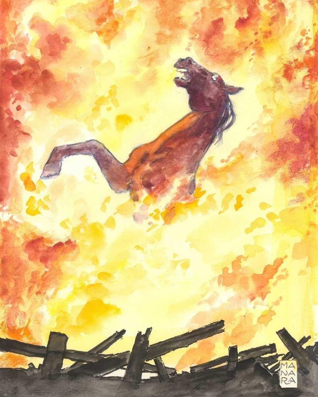 Milo Manara e l'isola in fiamme: un disegno e la poesia "Noi siamo sardi" di Grazia Deledda 