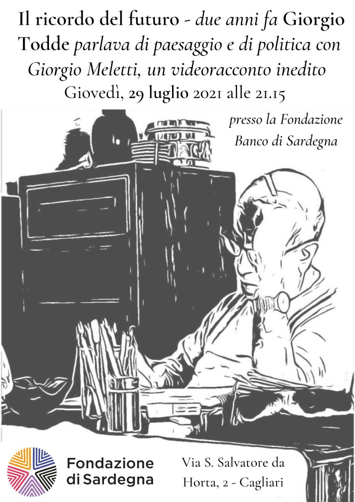 "Il ricordo del futuro": alla Fondazione di Sardegna videoracconto inedito di Giorgio Todde, a un anno dalla scomparsa