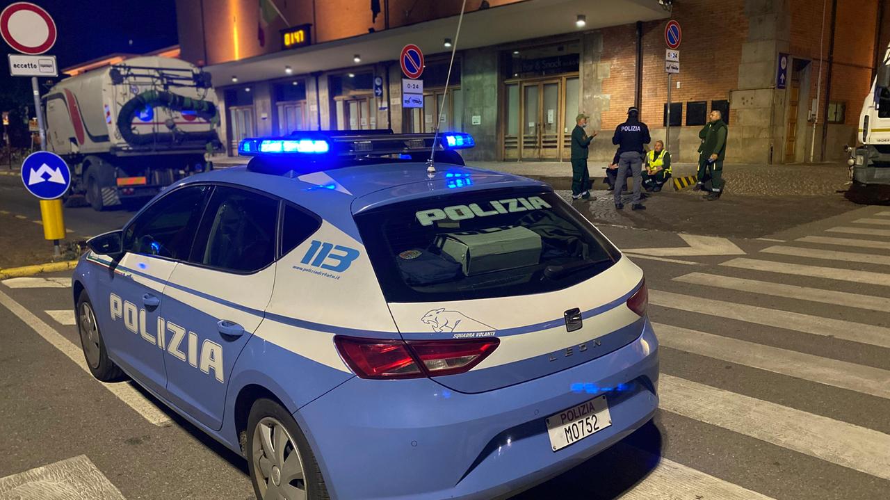 Un'auto della polizia in una foto d'archivio