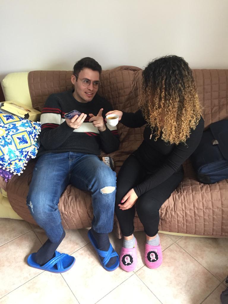 Francesco con la sua sorella