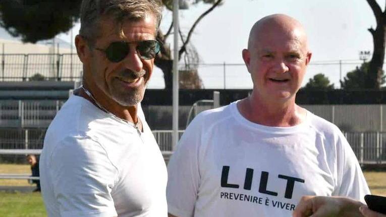 L'ex calciatore del Milan, Chicco Evani, e il rianimatore dell'Opa, Stefano Antonelli