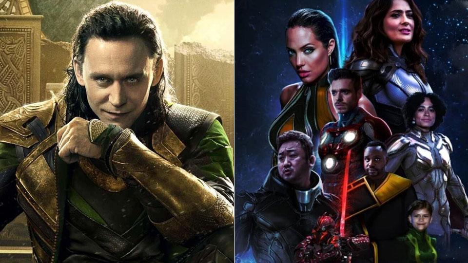 Le locandine de “Gli Eterni” e “Loki” in arrivo nei cinema