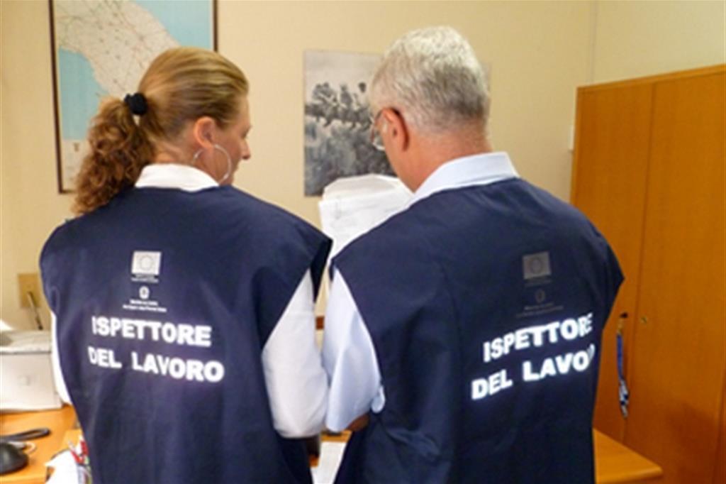 Un controllo dell'Ispettorato del lavoro (foto d'archivio)