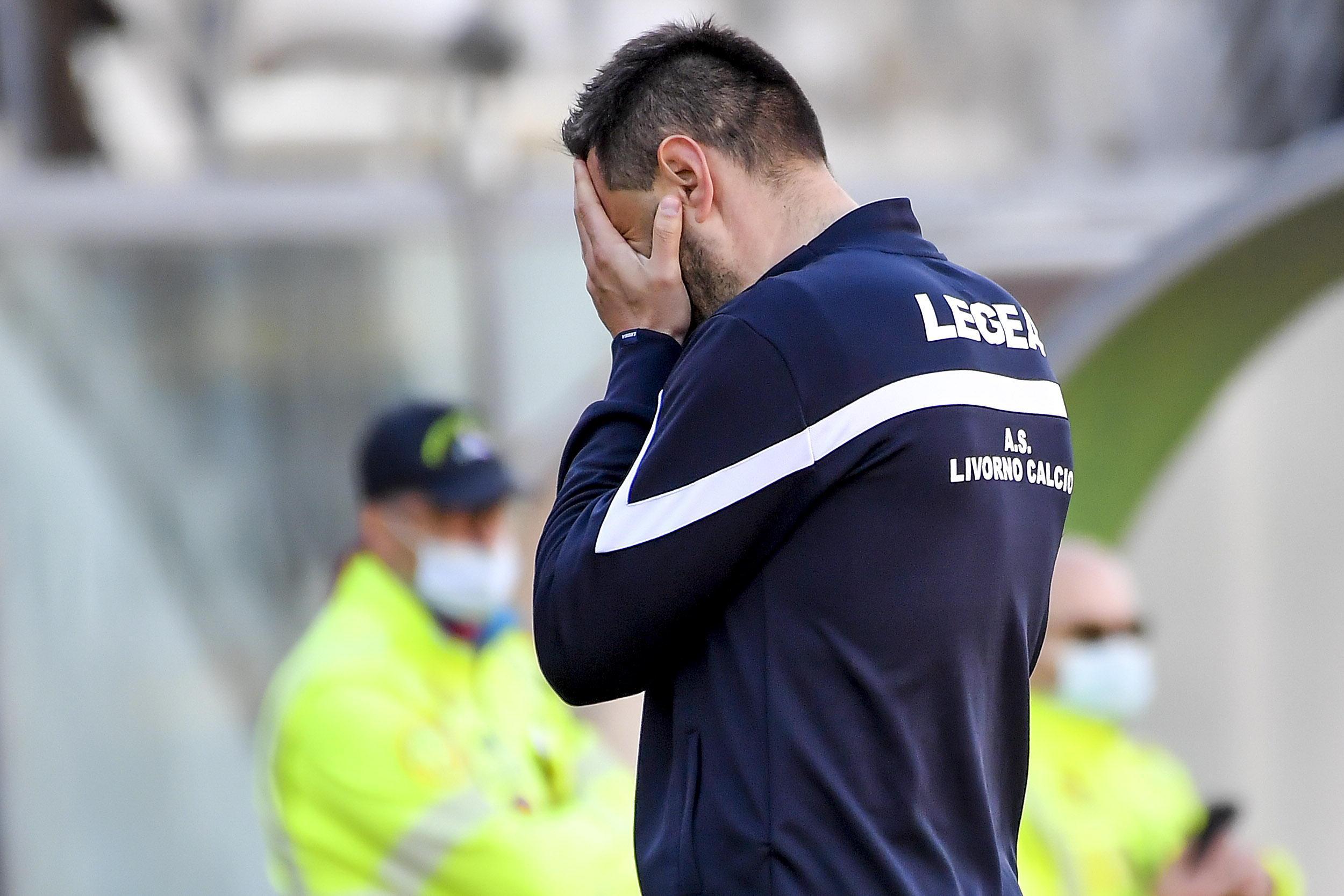 Marco Amelia, ultimo allenatore dell'As Livorno calcio dopo la retrocessione (foto Masini)