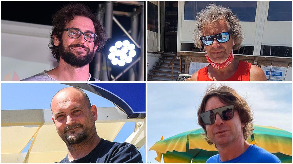 Guido Zauli, dello stabilimento Villa Ambra, alla Giannella, Noè Navoni, della spiaggia da Braccio, in Feniglia, Simone Guerrini, del bagno Moby Dick, a Marina di Grosseto e Emiliano Bianchi, dello stabilimento Argentina, a Follonica