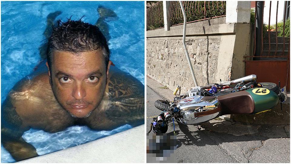 Maximilian Romano Casamassima e la motocicletta, una Moto Guzzi