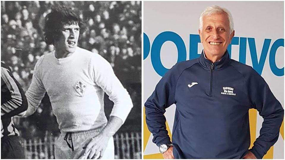 Roberto Parlanti con la maglia della Fiorentina e oggi