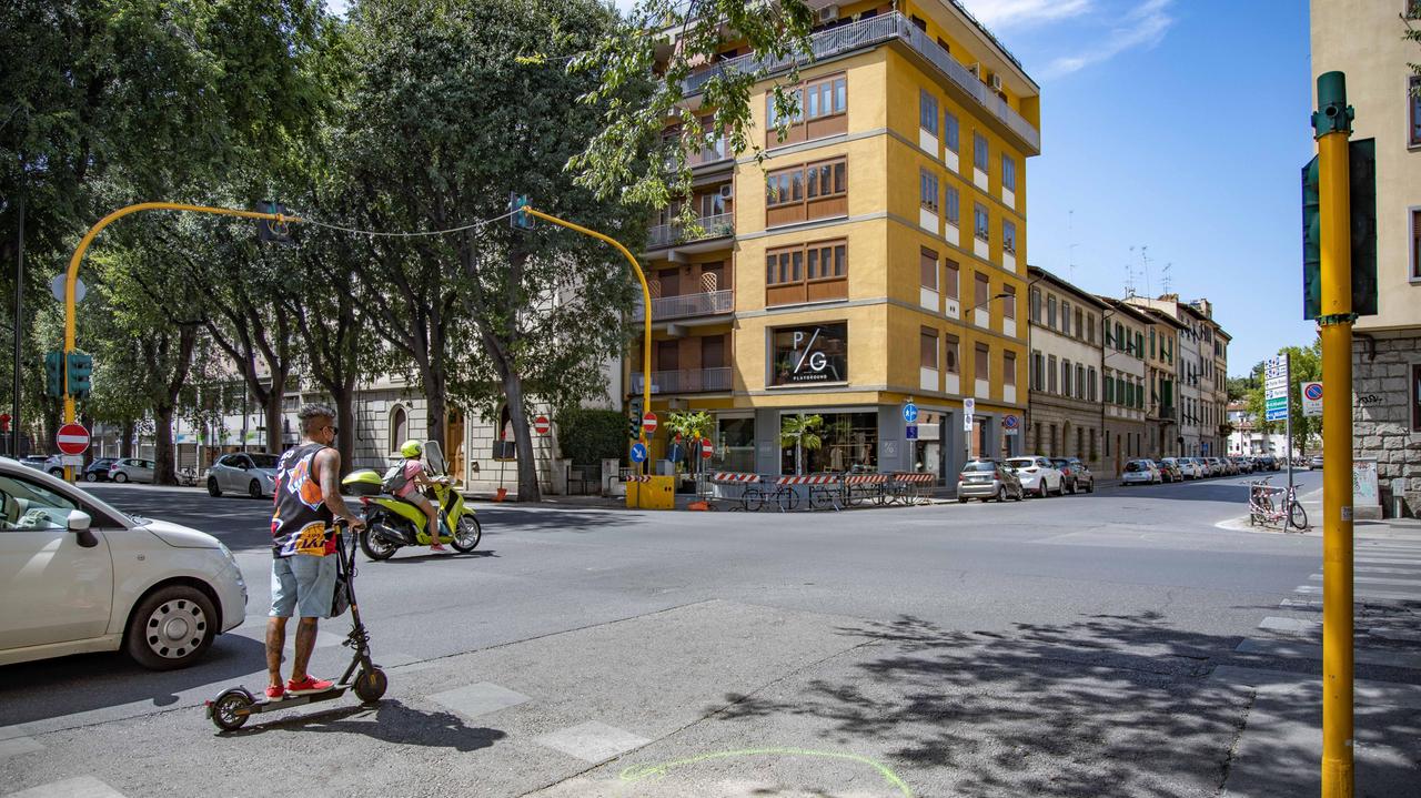 Il luogo dell'incidente mortale a Firenze, all'incrocio tra via Masaccio e viale Minzoni (Niccolò Cambi / Massimo Sestini)