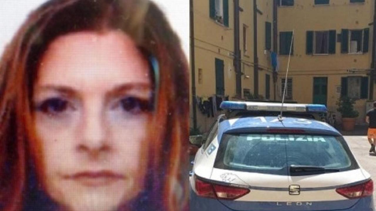 A sinistra la vittima, a destra una volante della polizia di Stato sul posto