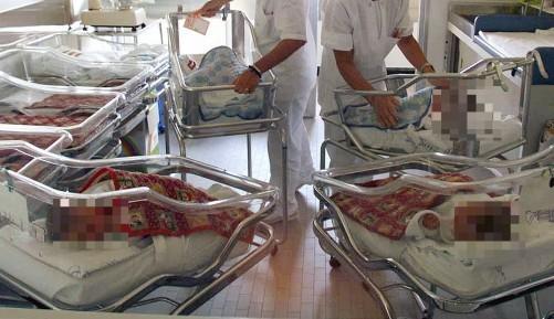 La nursery di un ospedale