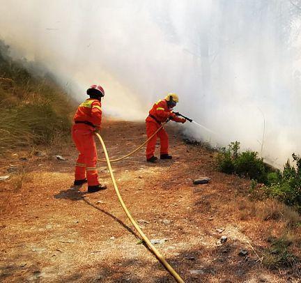Si ripulisce l’area incendiata fra Ortano e Capo d’Arco